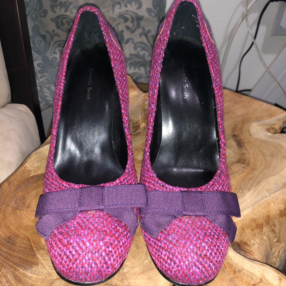 Brand New Amanda Smith Pink Bowtie Heels Size 9M